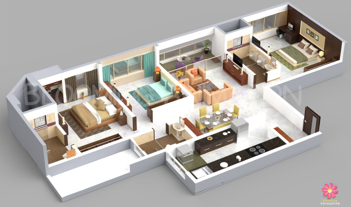 3 BHK Floor Plan